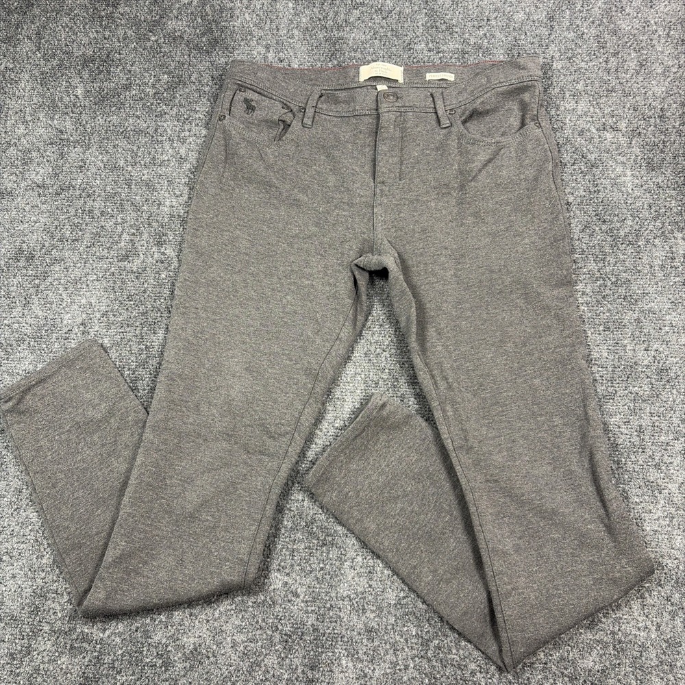Abercrombie Fitch Womens Perfect Stretch Pants 6 Gray Cotton Slim Leg Jeans